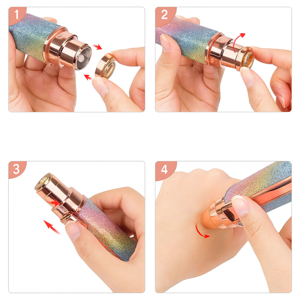 Depiladora facial de precisión indolora recargable